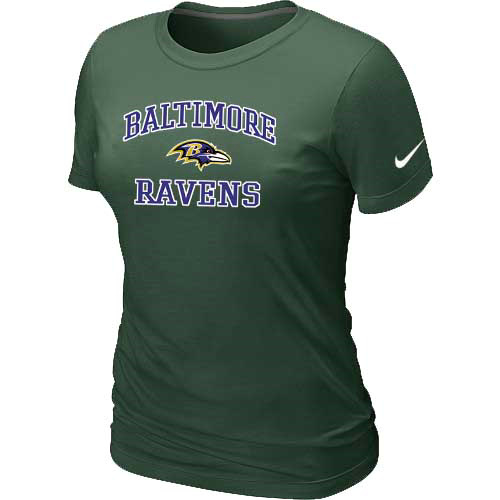 Nike Baltimore Ravens Women's Heart & Soul NFL T-Shirt - Dark Green